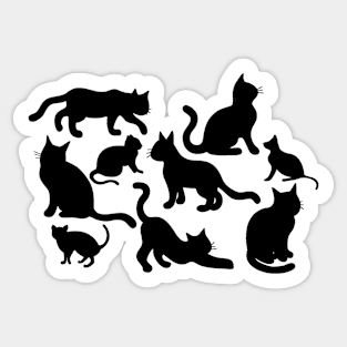 Cats For Halloween , Optical Illusion Sticker